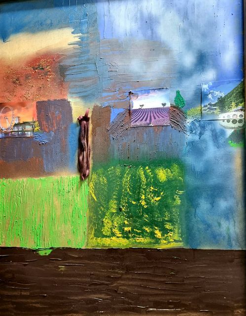 אלכס זויתן | Alex Zavitan -  Mixed media and acrylic on plywood, 150 by 100 cm