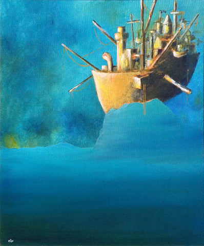 שמואליק ויס (שו״ס) | Shmuel Weiss, oil  on canvas,  60 by 50 cm
