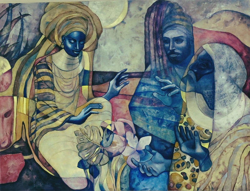 אודליה ווליבוביץ | Odelia Volyvovitch, Oil and acrylic paints on canvas, 90 by 120 cm