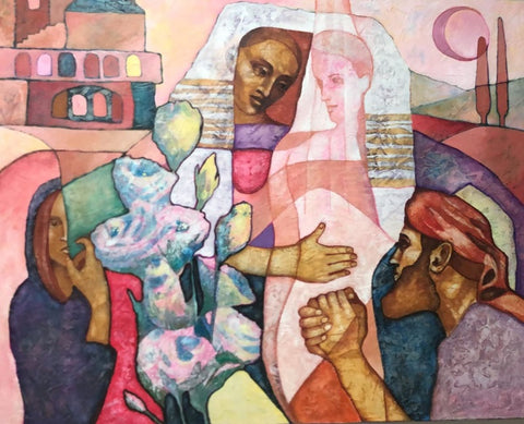 אודליה ווליבוביץ | Odelia Volyvovitch, Oil and acrylic paints on canvas, 90 by 120 cm