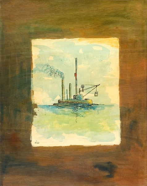 שמואליק ויס (שו״ס) | Shmuel Weiss, oil  on wood,  58 by 46 cm