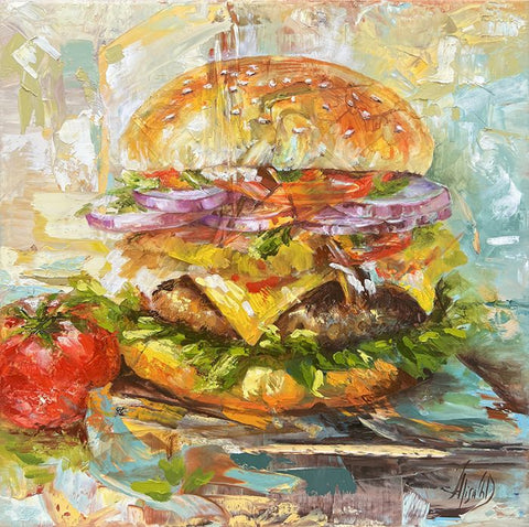 אליסה צ׳רקון דרוקמן  | Alisa Cherkun Drukman, Oil on canvas, 50 by 50 cm