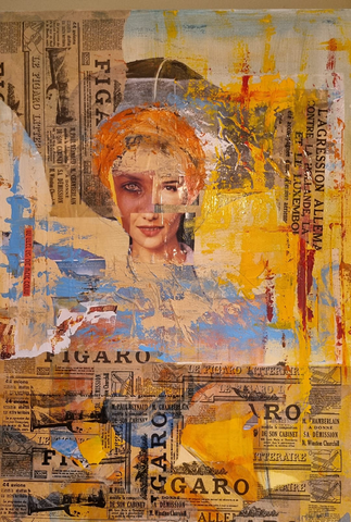 אהובה מוזיקנסקי | Ahuva Muzikansky, Mixed media on canvas, 100 by 70 cm
