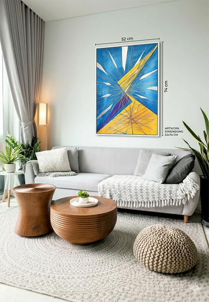 אדוארד אלמשי | Eduard Almashe,Mixed media, superacrylic spray paint varnish on canvas attached to polygel, 74 by 52 cm