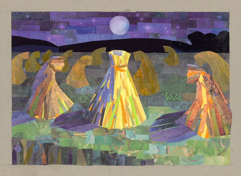 אלה שמעוני | Ella Shimoni, collage on thick paper, framed. 50 x 40 cm, (excluding frame)