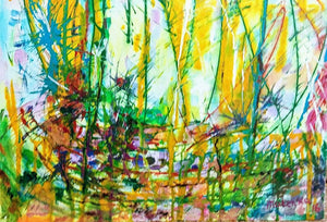 ילנה מקונוביטסקי |  Elena Makonovitsky, Acrylic on canvas attached to cardboard 50 by 60 cm