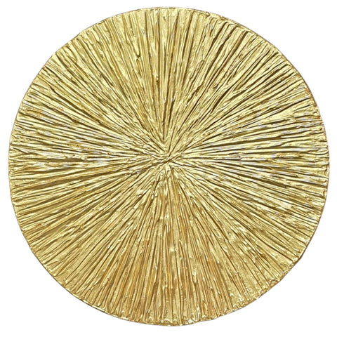 אולגה קוגן | Olga Cogan, Gold leaf, texture, on canvas, diameter 30 cm.
