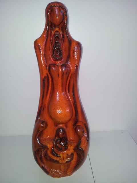 Shaul Elbaz, clay sculpture, Height:  43 cm,