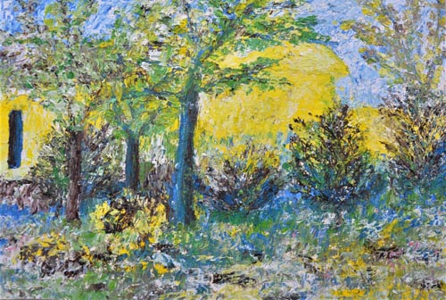 Esti Glazer, Layers of oil paint on paper, 30 by 50 cm