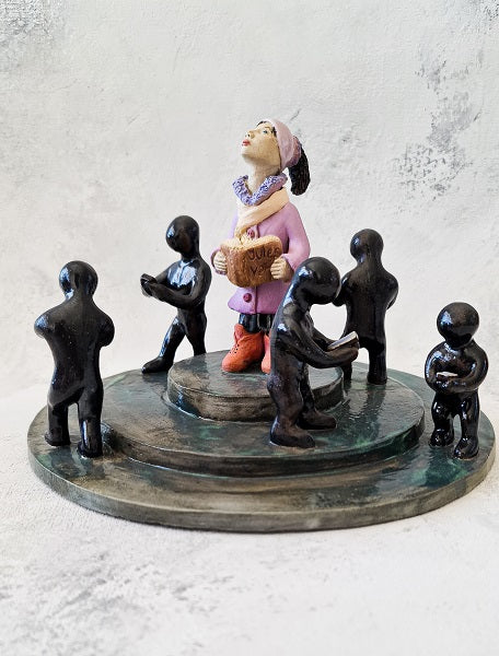 Nataly Feldman, clay sculpture, H 17 cm