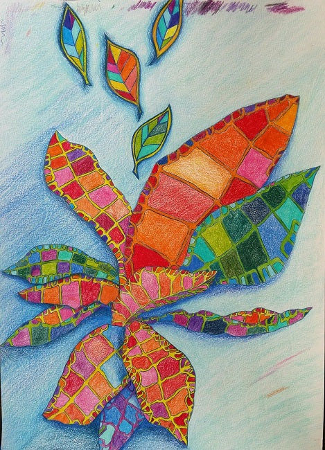 משה פאיאנס | Moshe Fayans , colored pencils on paper, 70 by 50 cm