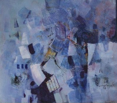 Zalayet Nessim, acrylic on canvas, 54 by 61 cm