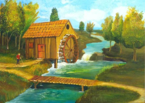 Beni Ribak, oil on canvas, 50 by 70 cm