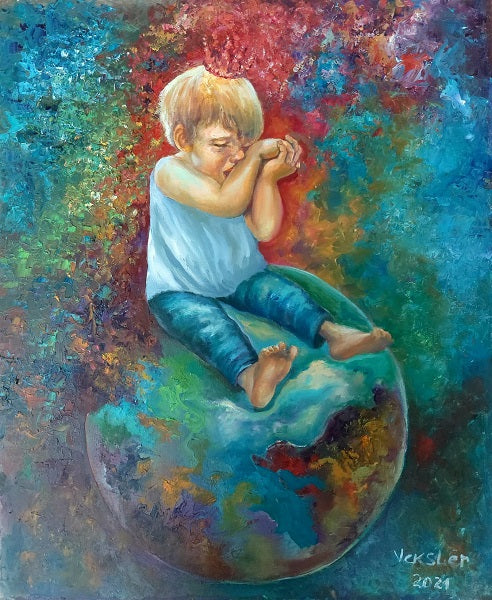טניה שירלי וקסלר |Tanya Shirley Veksler , oil on canvas , 60 by 50 cm
