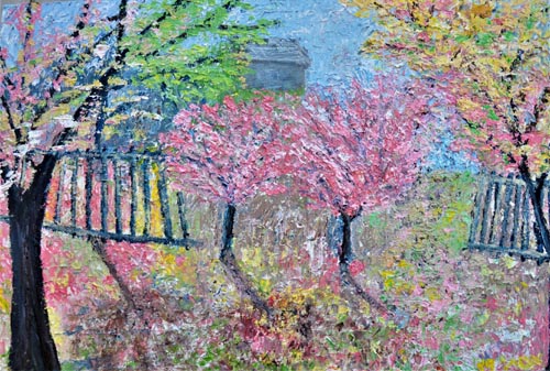 Esti Glazer, Layers of oil paint on paper, 30 by 40 cm