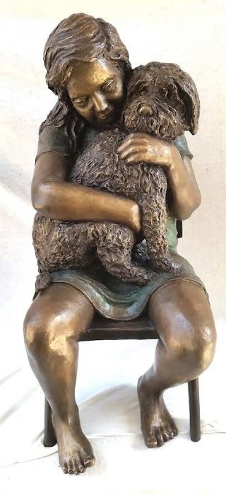 אלישבע צבר | Elisheva Zabar,  bronze statue, H. 80 cm,