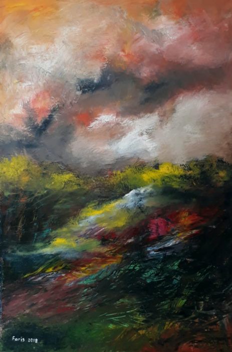 Faris Hamdan, acrylic on canvas, 120 by 80 cm