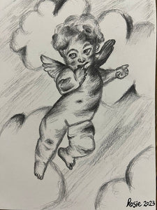 Rosie Atiya Eliyahu, drawing pencil on paper, 21.5 by 14.5 cm,