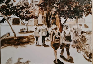 אתי גנור בריטברד | Ety Ganor Brietbard, oil on canvas, 50 by 70 cm