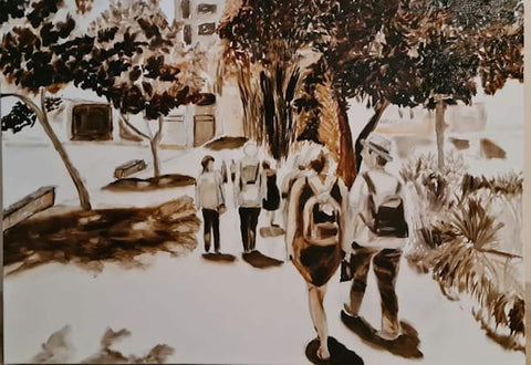 אתי גנור בריטברד | Ety Ganor Brietbard, oil on canvas, 50 by 70 cm