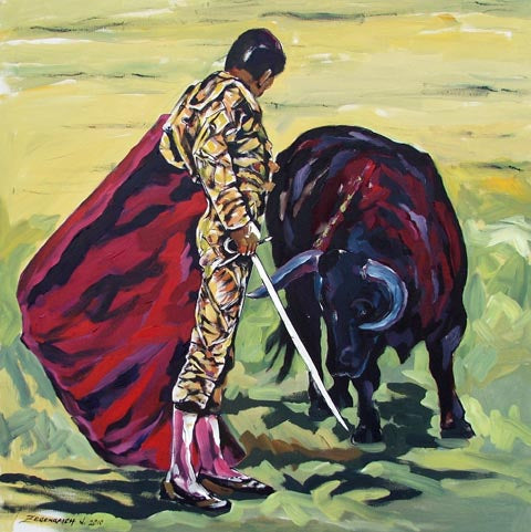 Valerie Zegenraich, Acrylic on canvas, 100 by 100 cm