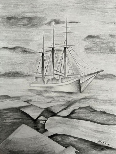 Rosie Atiya Eliyahu , drawing pencils on paper, 69.5 by 50 cm,