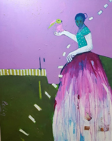סליה סדקוביץ  | Celia Sadkovich -  Acrylic  on canvas,  120 by 100 cm