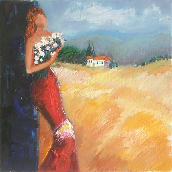 Romaya Puchman, oil on canvas, 25 by 25 cm