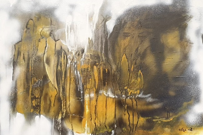 Sari Azulay, acrylic and mixed media technique on canvas, 50 by 70 cm
