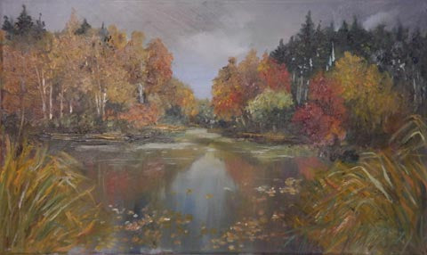 Yelena Falkovsky, oil on canvas,  30 by 50 cm