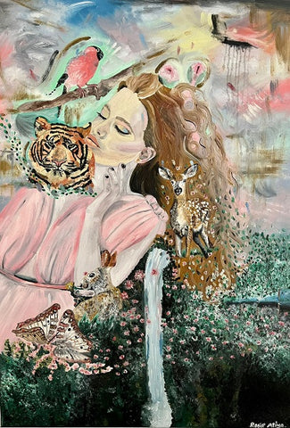 רוזי אטיה אליהו | Rosie Atiya Eliyahu, oil on canvas, 100 by 70 cm,