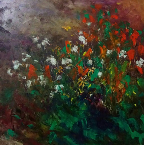 דבורה רוזן | Dvora Rosen -  oil  on canvas,  90 by 90 cm
