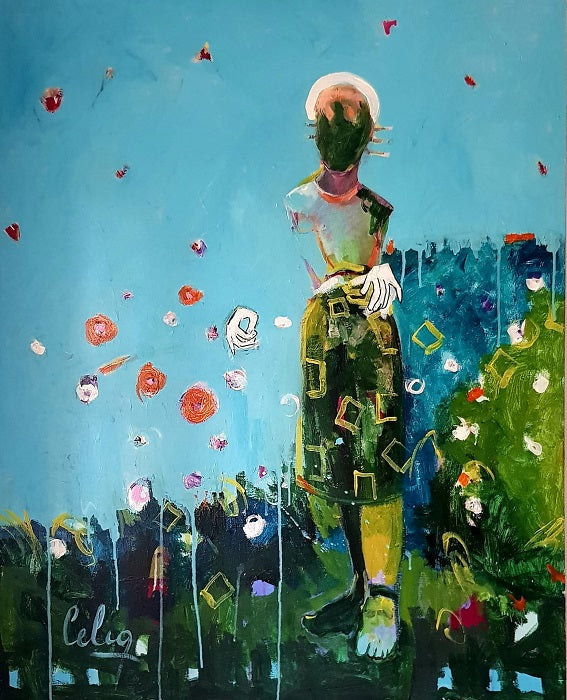 Celia Sadkovich -  Acrylic  on canvas,  100 by 90 cm