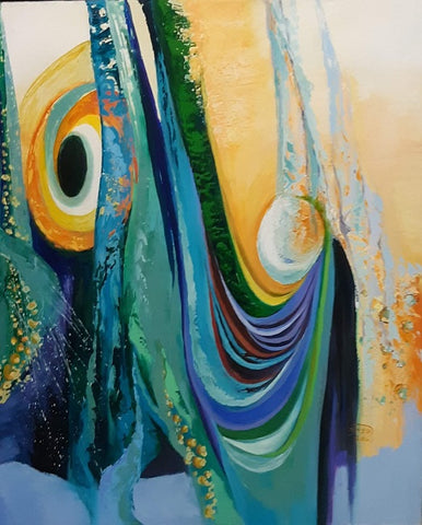 חנה רביב | Hana Raviv, oil on canvas, 120 by 100 cm