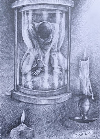 Evgeny Gofman, pencil on paper, size A4