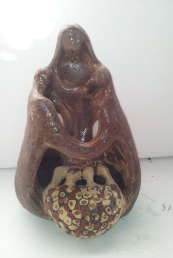 Shaul Elbaz, clay sculpture, Height:  40 cm,