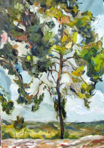 Lubov Meshulam Lemkovitch, oil on canvas, 70 by 50 cm