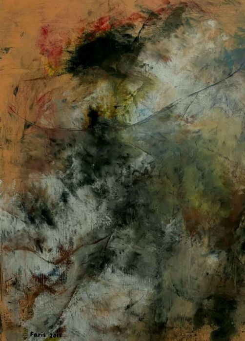 Faris Hamdan, acrylic on canvas 70 by 50 cm