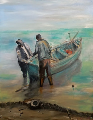 שאול לברון  | Shaul Levron, oil on canvas, 90 by 70 cm