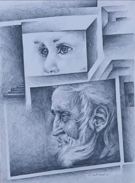 יבגני גופמן | Evgeny Gofman, pencil on paper, size A4