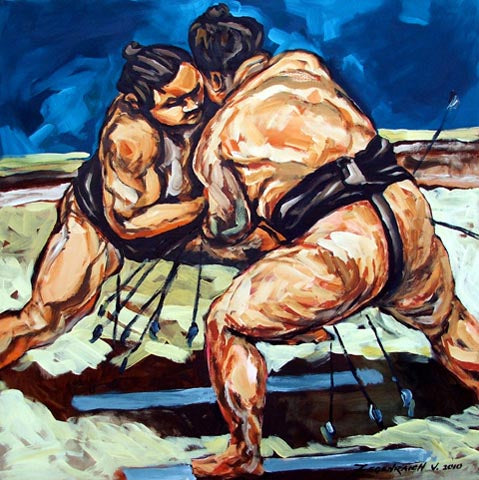 Valerie Zegenraich, Acrylic on canvas, 100 by 100 cm