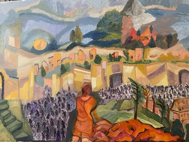 מירב ידיד שפילמן  | Merav Yedid Spielman, oil on canvas, 50 by 60  cm
