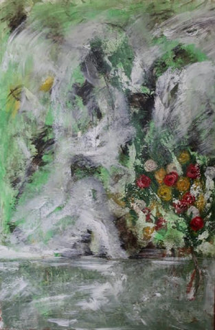 פארס חמדאן | Faris Hamdan, mixed technique, oil and acrylic on canvas, 120 by 80 cm