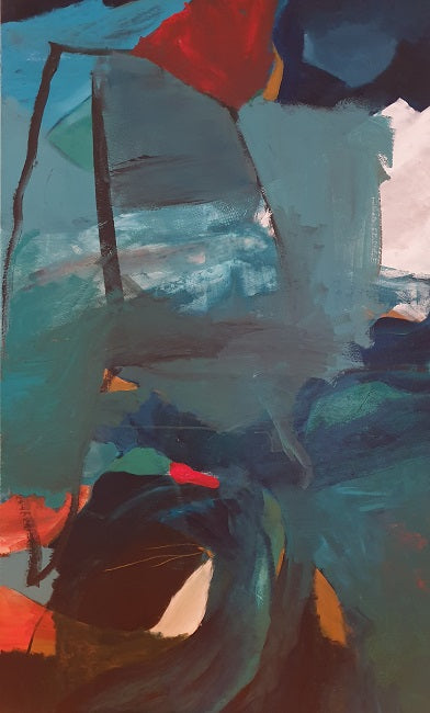 Sari Azulay, acrylic on canvas, 130 x 80 cm