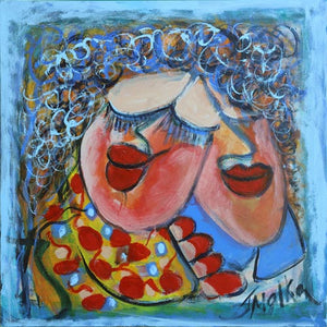 מלכה צנציפר | Malka Tsentsiper, Acrylic on canvas 60 by 60 cm
