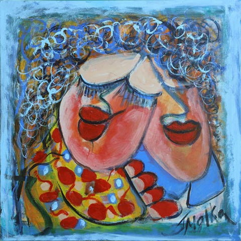 Malka Tsentsiper, Acrylic on canvas 60 by 60 cm