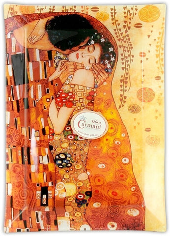 פלטה - צלחת הגשה דקורטיבית גוסטב קלימט. (CARMANI). 20X28 ס"מ - G. Klimt, The Kiss 198-1021