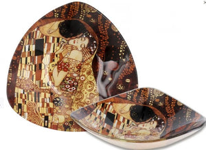 קערית הגשה דקורטיבית גוסטב קלימט. (CARMANI) 17 על 17 ס"מ G.Klimt, The Kiss