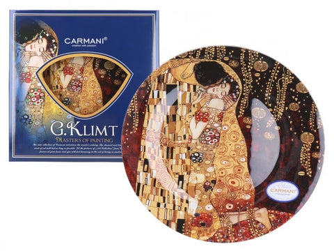 צלחת דקורטיבית גוסטב קלימט. (CARMANI)קוטר 30 ס"מ G.Klimt, The Kiss 198-1301