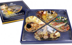 Decorative plate - G. Klimt, 4 PETAL 33x33 CM art | צלחת הגשה דקורטיבית, G. Klimt, עלי כותרת (4) 33x33 ס"מ (CARMANI)